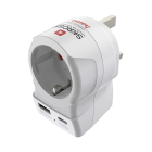 Hama Reisstekker met USB | Hama | Europa naar Engeland (Geaard, Type C en F → Type G, 1x USB A, 1x USB C) 223478 K050801116 - 1