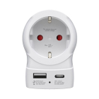 Hama Reisstekker met USB | Hama | Europa naar Engeland (Geaard, Type C en F → Type G, 1x USB A, 1x USB C) 223478 K050801116 - 2