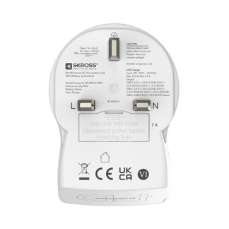Hama Reisstekker met USB | Hama | Europa naar Engeland (Geaard, Type C en F → Type G, 1x USB A, 1x USB C) 223478 K050801116 - 4