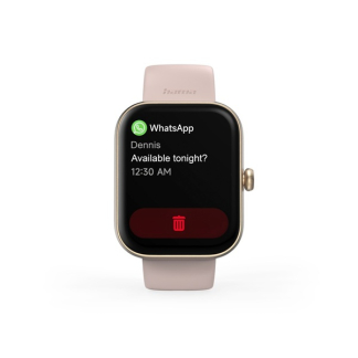 Hama Smartwatch | Hama | 5000 | 1.6” (Android en iOS, Telefoonfunctie, Hartslagmeter, 100 sportmodi, Slaapmonitor, 300 mAh batterij, Vierkant, Roze) 178615 K070501308 - 2