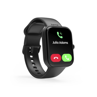 Hama Smartwatch | Hama | 5000 | 1.6” (Android en iOS, Telefoonfunctie, Hartslagmeter, 100 sportmodi, Slaapmonitor, 300 mAh batterij, Vierkant, Zwart) 178614 K070501307 - 5