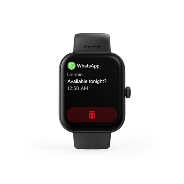 Hama Smartwatch | Hama | 5000 | 1.6” (Telefoonfunctie, Hartslagmeter, 100 sportmodi, Slaapmonitor, 300 mAh batterij, Zwart) 178614 K070501307 - 2