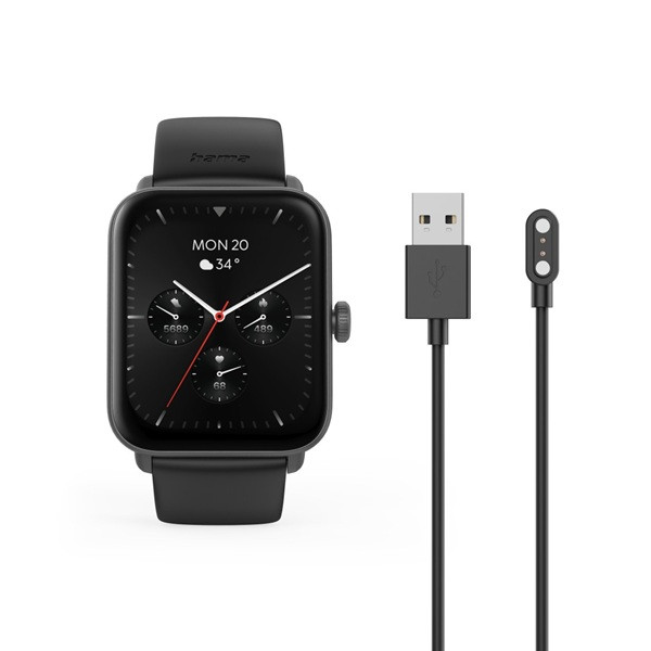Hama Smartwatch | Hama | 6010 | 1.6” (GPS, Telefoonfunctie, Hartslagmeter, 100 sportmodi, IP68, Slaapmonitor, 300 mAh batterij, Zwart) 178619 K070501311 - 10