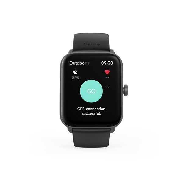 Hama Smartwatch | Hama | 6010 | 1.6” (GPS, Telefoonfunctie, Hartslagmeter, 100 sportmodi, IP68, Slaapmonitor, 300 mAh batterij, Zwart) 178619 K070501311 - 2