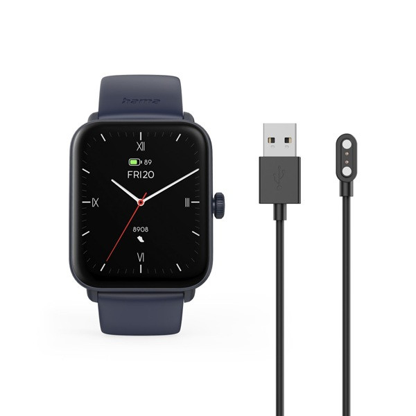 Hama Smartwatch | Hama | 6010 | 1.6” (GPS, Telefoonfunctie, Hartslagmeter, 100 sportmodi, IP68, Slaapmonitor, 350 mAh batterij, Blauw) 178621 K070501313 - 10