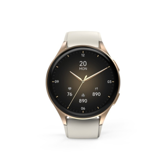 Hama Smartwatch | Hama | 8900 | 1.3” (AMOLED, GPS, Telefoonfunctie, Hartslagmeter, 100+ sportmodi, IP68, Slaapmonitor, 300 mAh batterij, Beige-Goud) 178613 K070501306 - 1