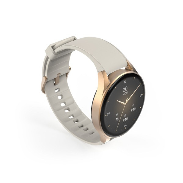 Hama Smartwatch | Hama | 8900 | 1.3” (AMOLED, GPS, Telefoonfunctie, Hartslagmeter, 100+ sportmodi, IP68, Slaapmonitor, 300 mAh batterij, Beige-Goud) 178613 K070501306 - 4