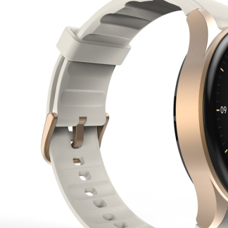 Hama Smartwatch | Hama | 8900 | 1.3” (AMOLED, GPS, Telefoonfunctie, Hartslagmeter, 100+ sportmodi, IP68, Slaapmonitor, 300 mAh batterij, Beige-Goud) 178613 K070501306 - 7