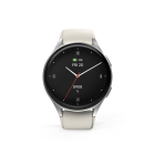 Hama Smartwatch | Hama | 8900 | 1.4” (Android en iOS, AMOLED, GPS, Telefoonfunctie, Hartslagmeter, 100+ sportmodi, Zwemmen, Slaapmonitor, 300 mAh batterij, Rond, Beige-Zilver) 178612 K070501305 - 1