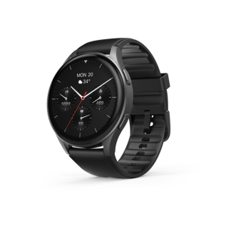Hama Smartwatch | Hama | 8900 | 1.4” (Android en iOS, AMOLED, GPS, Telefoonfunctie, Hartslagmeter, 100+ sportmodi, Zwemmen, Slaapmonitor,  300 mAh batterij, Rond, Zwart) 178611 K070501304 - 3