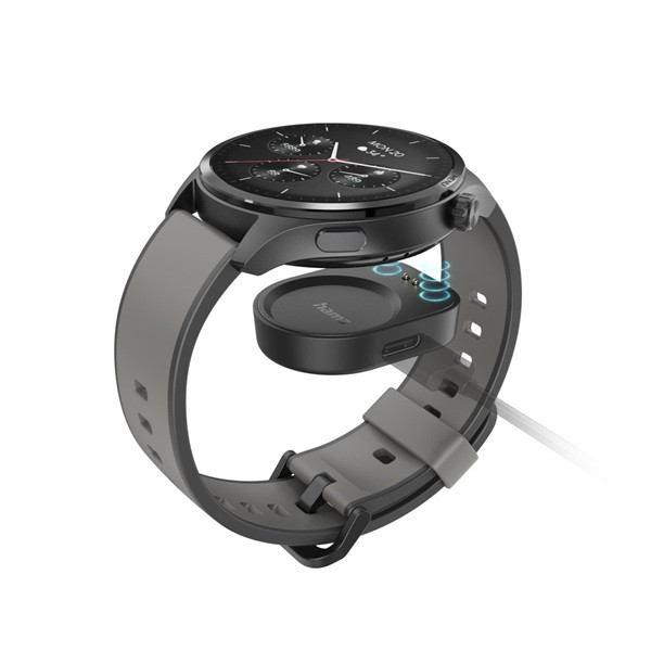 Hama Smartwatch | Hama | 9000 | 1.4” (AMOLED, GPS, Telefoonfunctie, Hartslagmeter, 100 sportmodi, IP68, Slaapmonitor, 450 mAh batterij, Zwart) 178627 K070501315 - 10
