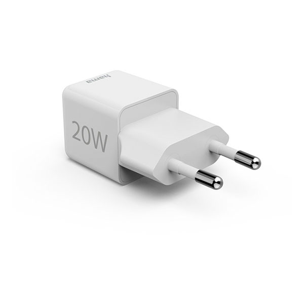 Hama USB C snellader | Hama | 1 poort (USB C, 20W, Wit) 201980 K070501279 - 2