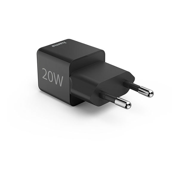 Hama USB C snellader | Hama | 1 poort (USB C, 20W, Zwart) 201984 K070501283 - 2