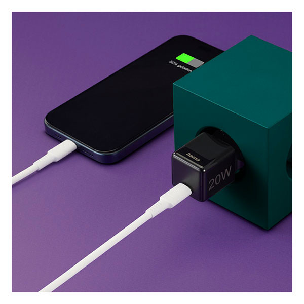 Hama USB C snellader | Hama | 1 poort (USB C, 20W, Zwart) 201984 K070501283 - 5