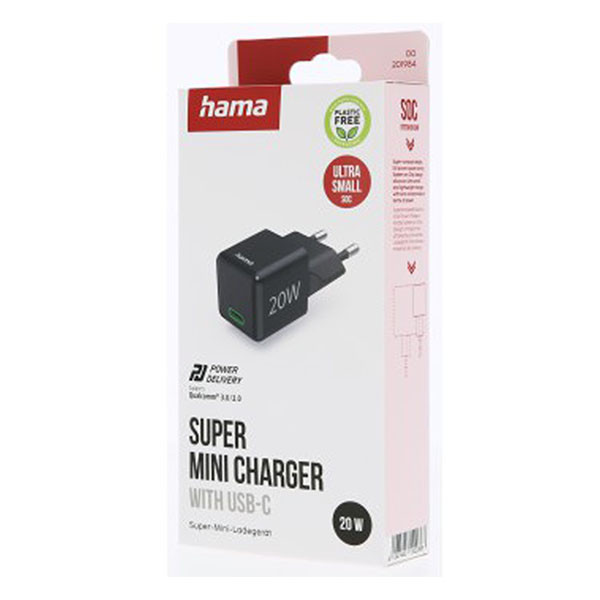 Hama USB C snellader | Hama | 1 poort (USB C, 20W, Zwart) 201984 K070501283 - 7