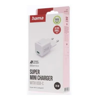 Hama USB C snellader | Hama | 1 poort (USB C, 25W, Wit) 201981 K070501280 - 6