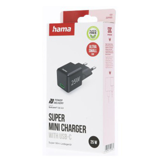 Hama USB C snellader | Hama | 1 poort (USB C, 25W, Zwart) 201985 K070501284 - 7