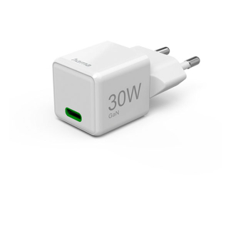 Hama USB C snellader | Hama | 1 poort (USB C, 30W, Wit) 201982 K070501281 - 1