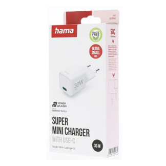 Hama USB C snellader | Hama | 1 poort (USB C, 30W, Wit) 201982 K070501281 - 7