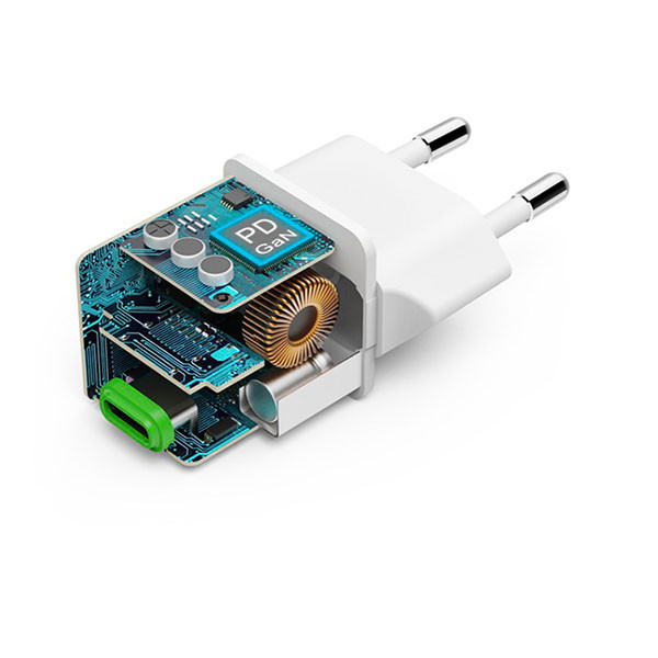 Hama USB C snellader | Hama | 1 poort (USB C, GaN, 30W, Wit) 201982 K070501281 - 4