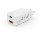 Hama USB C snellader | Hama | 2 poorten (1x USB C, 1x USB A, 45W, Wit) 201993 K070501289 - 1