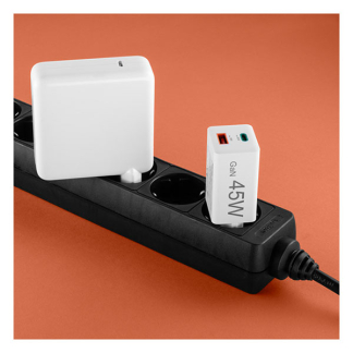 Hama USB C snellader | Hama | 2 poorten (1x USB C, 1x USB A, 45W, Wit) 201993 K070501289 - 6