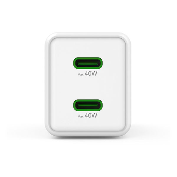 Hama USB C snellader | Hama | 2 poorten (2x USB C, GaN, 40W, Wit) 201989 K070501290 - 3