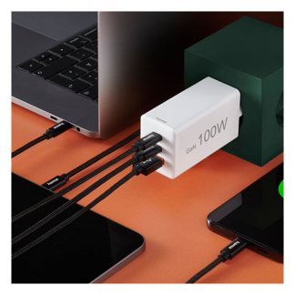 Hama USB C snellader | Hama | 3 poorten (2x USB C, 1x USB A, 100W, Wit) 201997 K070501292 - 5