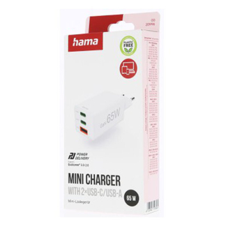Hama USB C snellader | Hama | 3 poorten (2x USB C, 1x USB A, 65W, Wit) 201996 K070501291 - 8