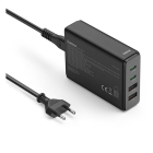 Hama USB C snellader | Hama | 4 poorten (2x USB C, 2x USB A, GaN, 65W, Zwart) 201979 K070501277 - 3
