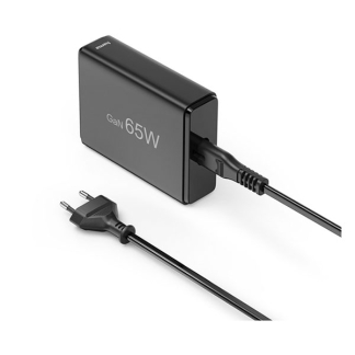Hama USB C snellader | Hama | 4 poorten (2x USB C, 2x USB A, GaN, 65W, Zwart) 201979 K070501277 - 4