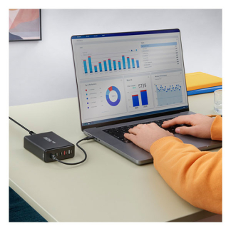 Hama USB C snellader | Hama | 5 poorten (3x USB C, 2x USB A, GaN, 140W, Zwart) 201978 K070501276 - 5