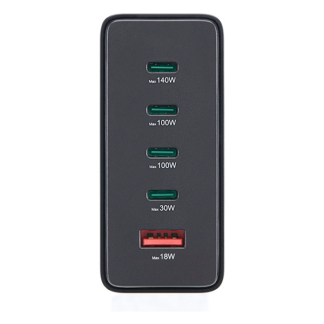 Hama USB C snellader | Hama | 5 poorten (4x USB C, 1x USB A, GaN, 240W, Zwart) 201977 K070501275 - 2