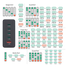 Hama USB C snellader | Hama | 5 poorten (4x USB C, 1x USB A, GaN, 240W, Zwart) 201977 K070501275 - 5