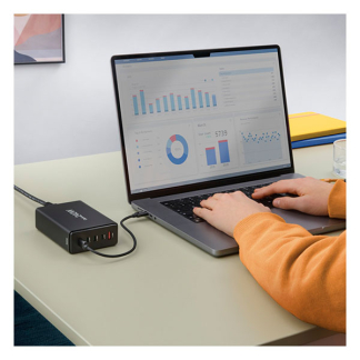 Hama USB C snellader | Hama | 5 poorten (4x USB C, 1x USB A, GaN, 240W, Zwart) 201977 K070501275 - 6