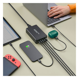 Hama USB C snellader | Hama | 5 poorten (4x USB C, 1x USB A, GaN, 240W, Zwart) 201977 K070501275 - 8