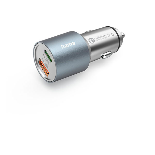 Hama USB autolader | Hama (1x USB A, 1x USB C, 38W, Zwart) 201639 K070501212 - 1