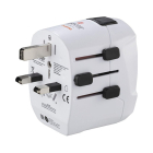 Hama Universele reisstekker met USB | Hama | World Travel Pro Light | Wereld naar Wereld (Uitschuifbaar, 2x USB A) 223474 K050801119 - 1
