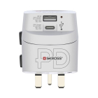 Hama Wereldstekker met USB | Hama | Pro Light AC | Type C, E en F naar Wereld (Uitschuifbaar, 1x USB A, 1x USB C) 223477 K050801118 - 3