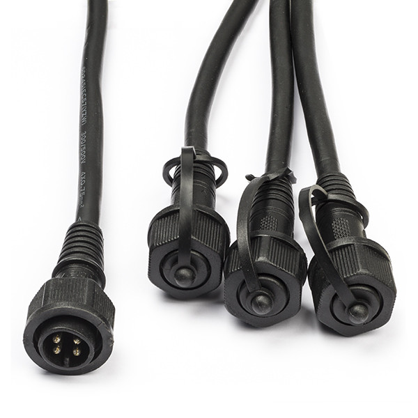 Heissner Vijver connector | Heissner | 4 Polig (Waterdicht, 3 aansluitingen, Alle kleuren licht, 1 m) 3010560052 K170130084 - 1
