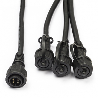 Heissner Vijver connector | Heissner | 4 Polig (Waterdicht, 3 aansluitingen, Alle kleuren licht, 1 m) 3010560052 K170130084 - 