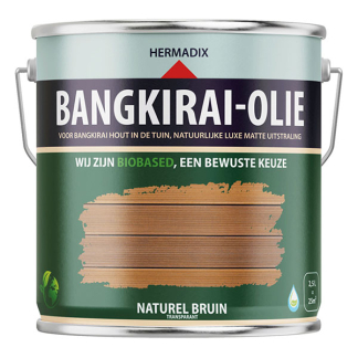 Hermadix Bangkirai olie | Hermadix | 2.5 liter (Naturel bruin, Mat, Hardhout, Waterbasis) 25.891.02 K180107208 - 1