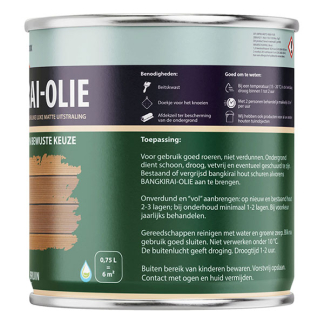Hermadix Bangkirai olie | Hermadix | 750 ml (Naturel bruin, Mat, Hardhout, Waterbasis) 25.891.01 K180107207 - 2