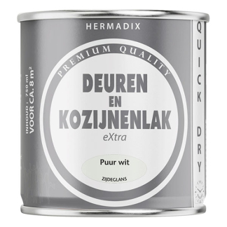 Hermadix Deur- en kozijnlak | Hermadix | 750 ml (Puur wit, Zijdeglans, Waterbasis) 25.754.05 K180107196 - 1