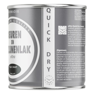 Hermadix Deur- en kozijnlak | Hermadix | 750 ml (Puur zwart, Zijdeglans, Waterbasis) 25.754.01 K180107197 - 2