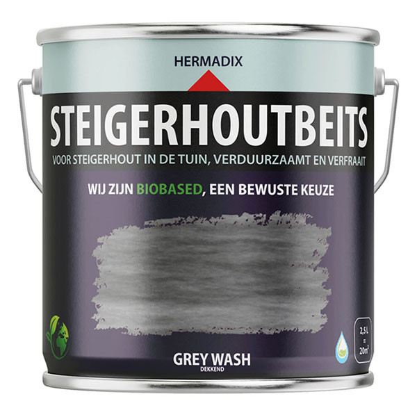 Hermadix Houtbeits | Hermadix | 2.5 liter (Greywash, Steigerhout, Waterbasis) 25.226.02 K180107202 - 1
