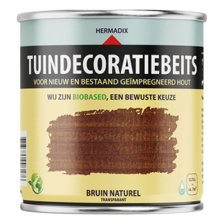 Hermadix Houtbeits | Hermadix | 750 ml (Bruin naturel, Tuinhout, Waterbasis) 25.876.61 K180107205 - 1
