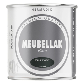 Hermadix Meubellak | Hermadix | 750 ml (Puur zwart krijtmat, Waterbasis) 25.753.01 K180107183 - 1