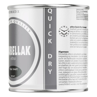 Hermadix Meubellak | Hermadix | 750 ml (Puur zwart krijtmat, Waterbasis) 25.753.01 K180107183 - 2