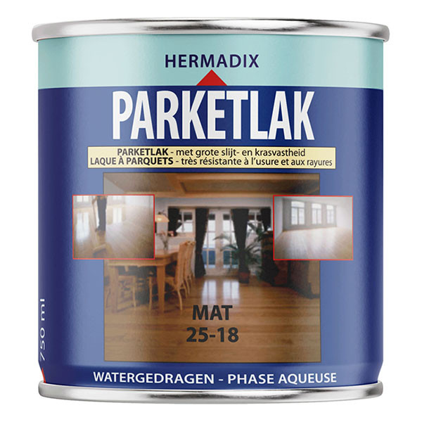 Hermadix Parketlak | Hermadix | 750 ml (Blank, Mat, Waterbasis) 25.742.01 K180107187 - 1